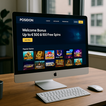 Posidon Casino Desktop Interface - Modern Design
